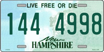 NH license plate 1444998