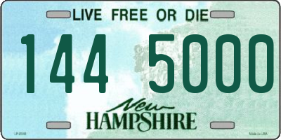 NH license plate 1445000