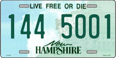 NH license plate 1445001