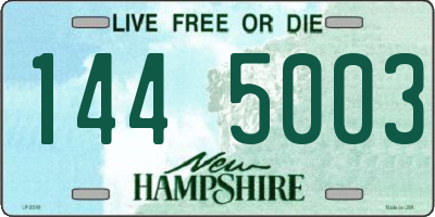 NH license plate 1445003