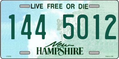NH license plate 1445012