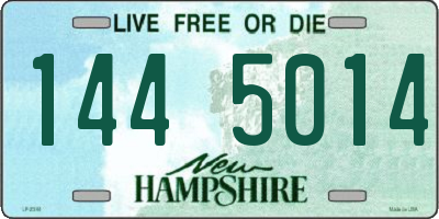NH license plate 1445014