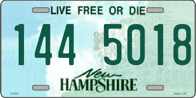 NH license plate 1445018
