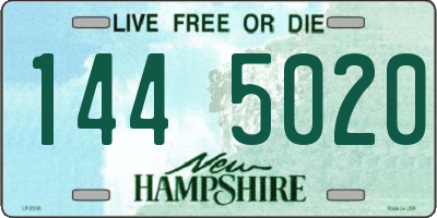 NH license plate 1445020
