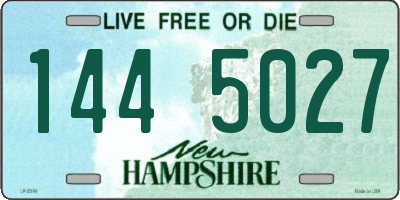 NH license plate 1445027
