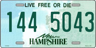 NH license plate 1445043