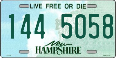 NH license plate 1445058