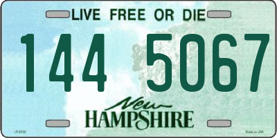 NH license plate 1445067