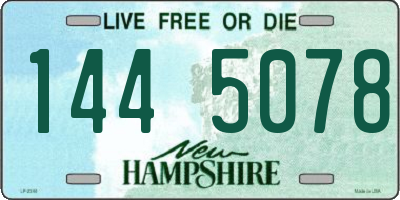 NH license plate 1445078