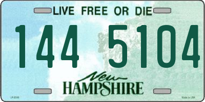 NH license plate 1445104