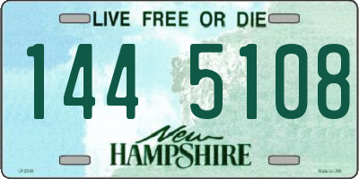NH license plate 1445108