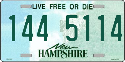 NH license plate 1445114