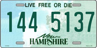 NH license plate 1445137