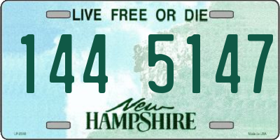 NH license plate 1445147