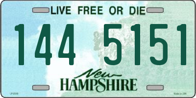 NH license plate 1445151