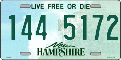 NH license plate 1445172