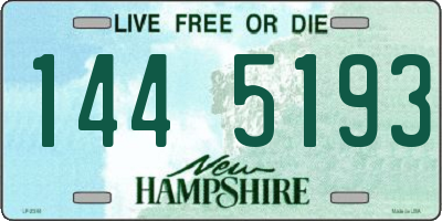 NH license plate 1445193