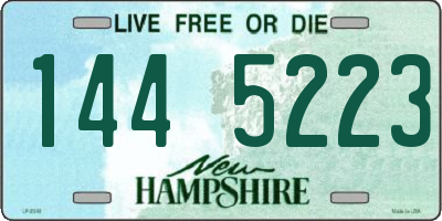 NH license plate 1445223