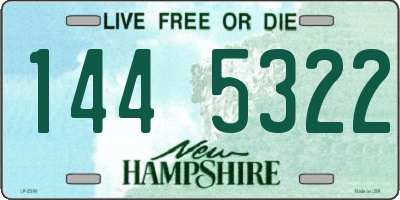 NH license plate 1445322