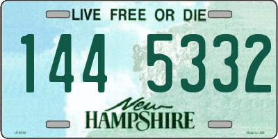 NH license plate 1445332