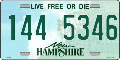 NH license plate 1445346