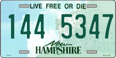 NH license plate 1445347