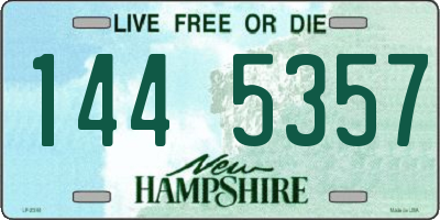 NH license plate 1445357