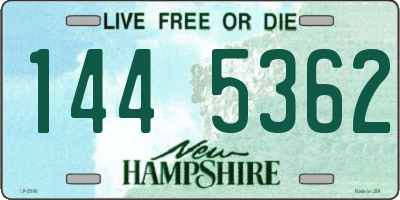 NH license plate 1445362
