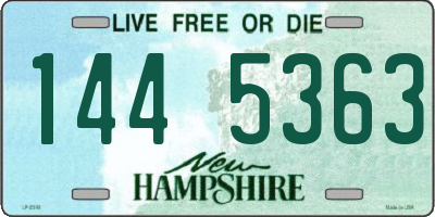 NH license plate 1445363