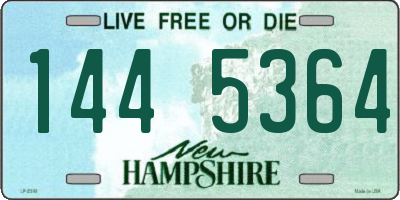 NH license plate 1445364