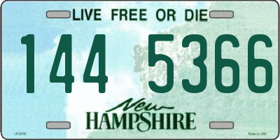 NH license plate 1445366