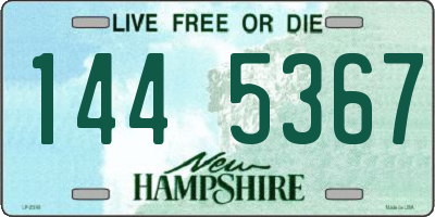 NH license plate 1445367