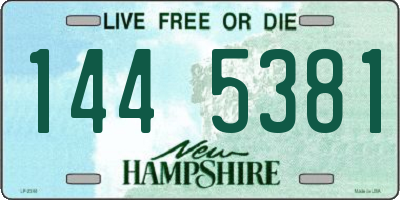 NH license plate 1445381