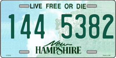NH license plate 1445382