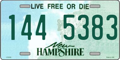 NH license plate 1445383