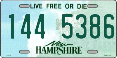 NH license plate 1445386