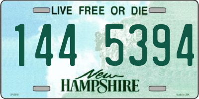 NH license plate 1445394