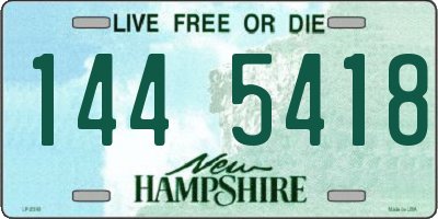 NH license plate 1445418