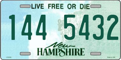 NH license plate 1445432