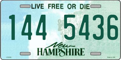 NH license plate 1445436