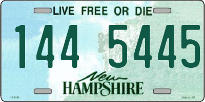 NH license plate 1445445