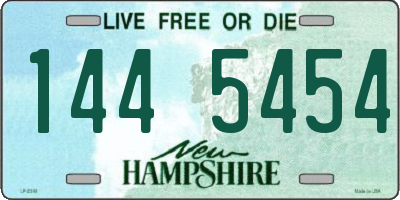 NH license plate 1445454