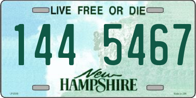 NH license plate 1445467