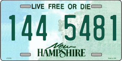 NH license plate 1445481