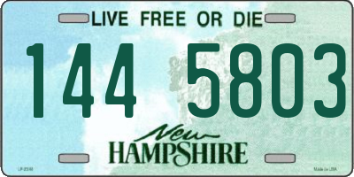 NH license plate 1445803