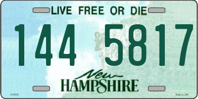 NH license plate 1445817