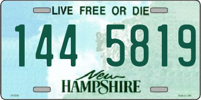 NH license plate 1445819
