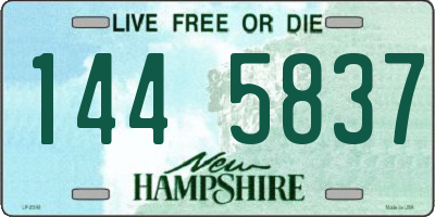 NH license plate 1445837