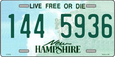 NH license plate 1445936