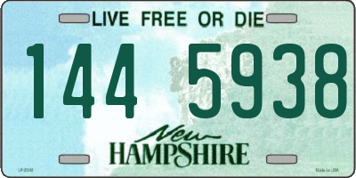 NH license plate 1445938